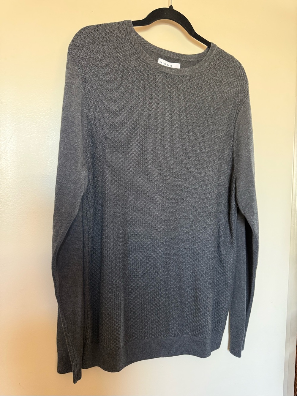 NWT Calibrate Men’s Silk Blend Charcoal Sweater in Large From Nordstrom